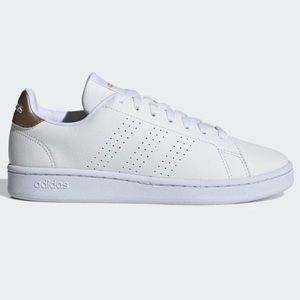 Adidas Advantage Sneakers in White/Rose Gold - Size 9.5